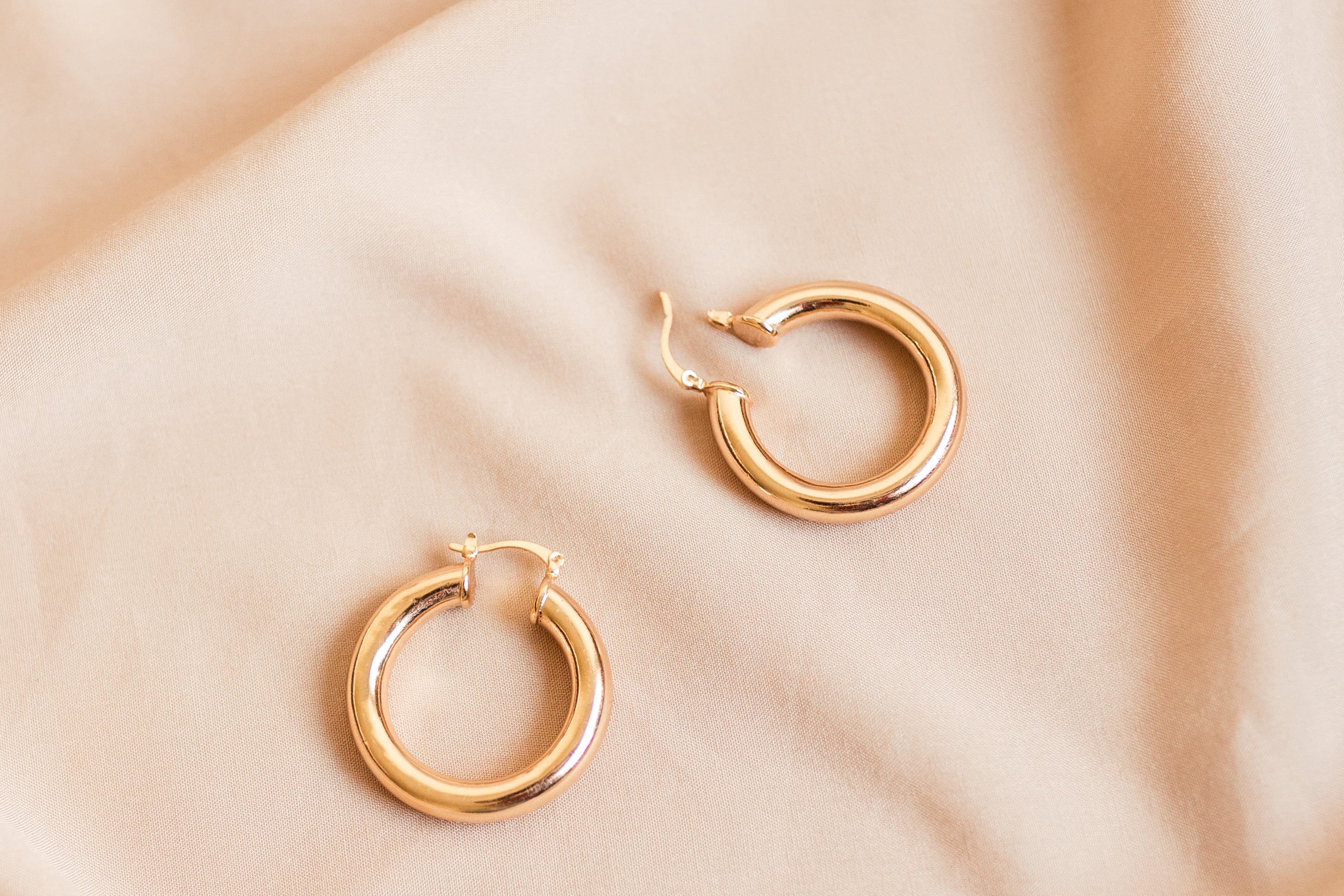 Gold Hoops Earrings