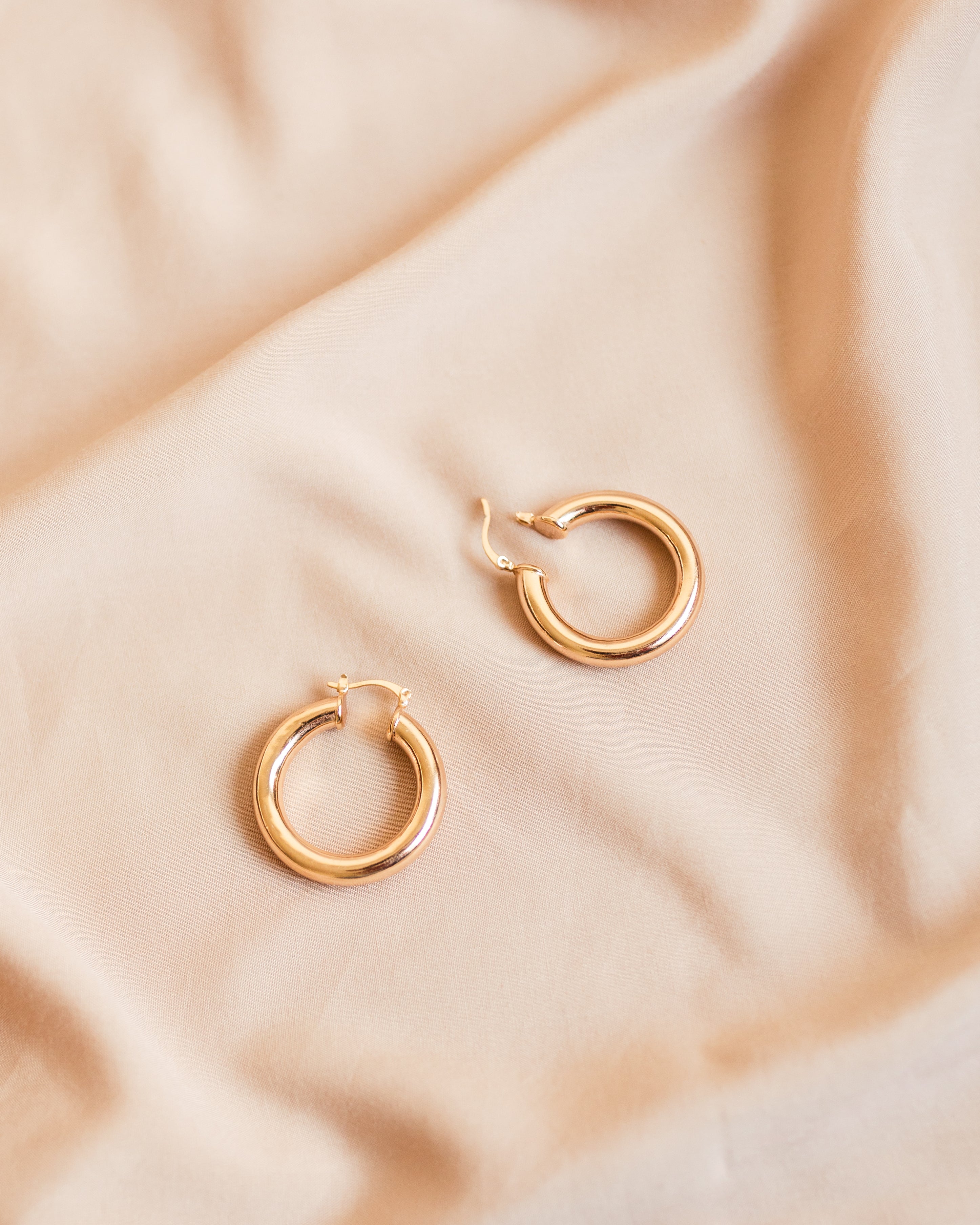 Gold Hoops Earrings