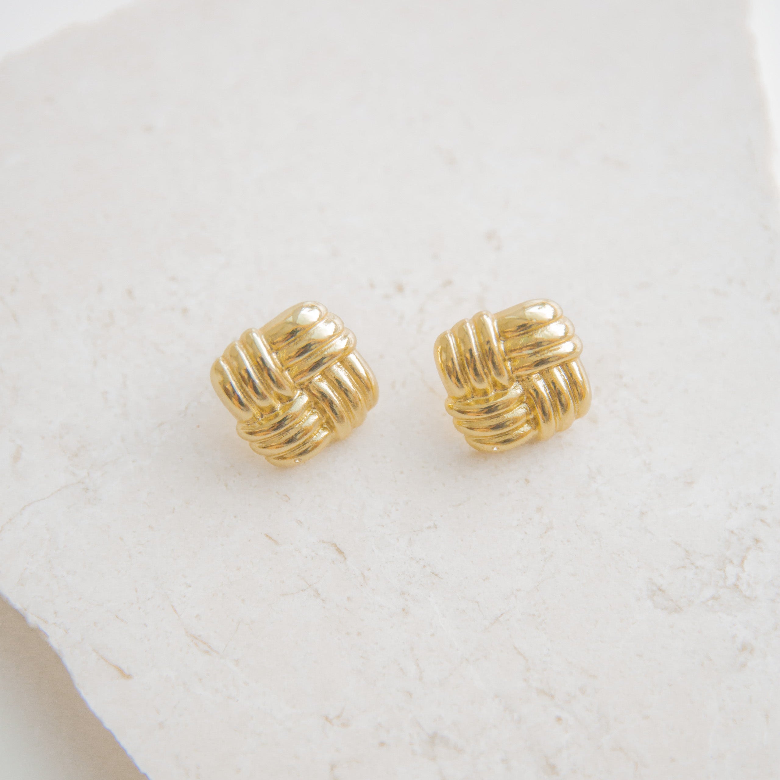 Vintage-inspired suede earrings in 18k gold filled finish by Lavender & Grace Designs