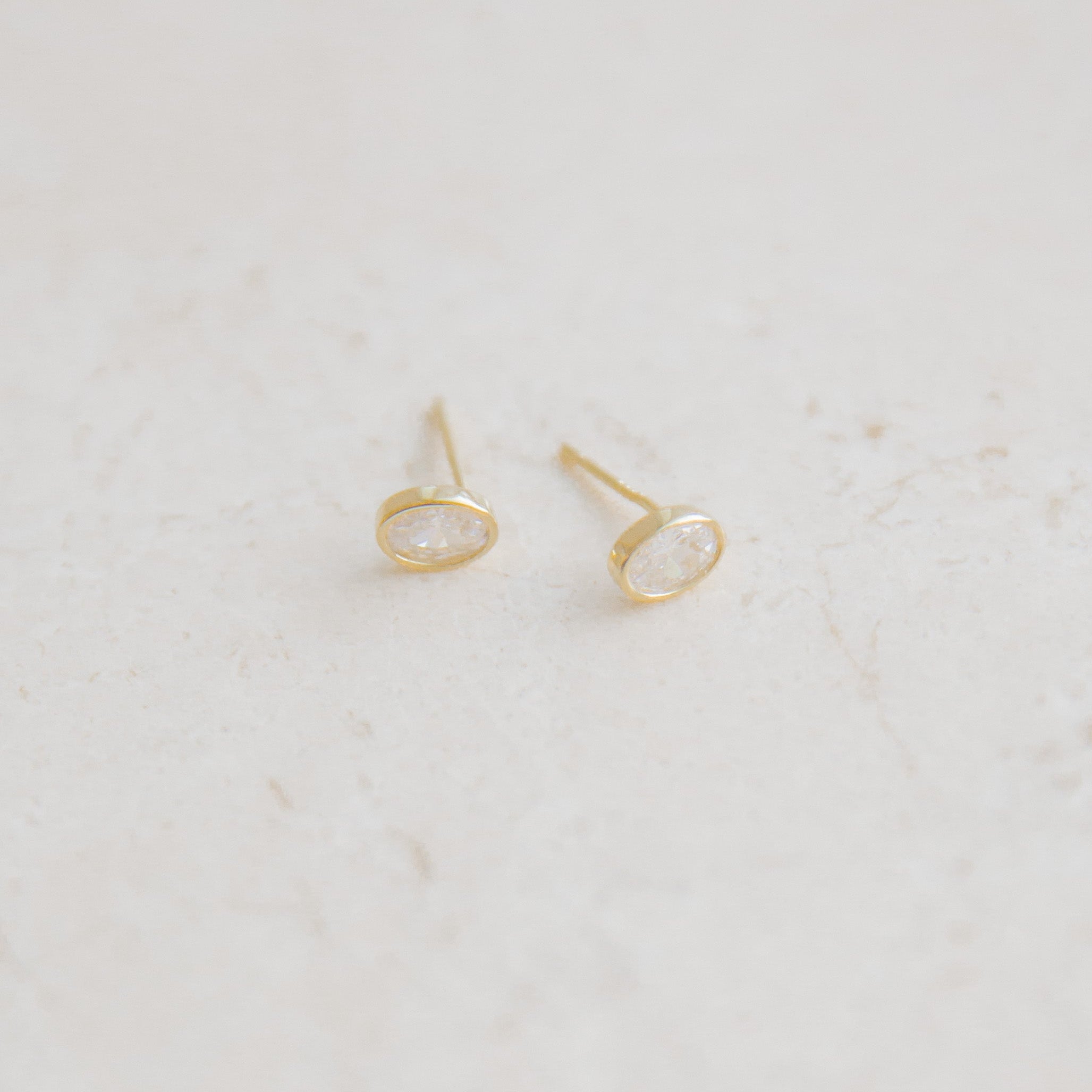 14k Gold Champagne Studs women by Lavender & Grace Designs across canada